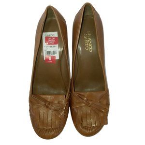 Franco Sarto Fringe Shoes Pumps Leather "L-Hopi" Womens Size 8 High Heels
